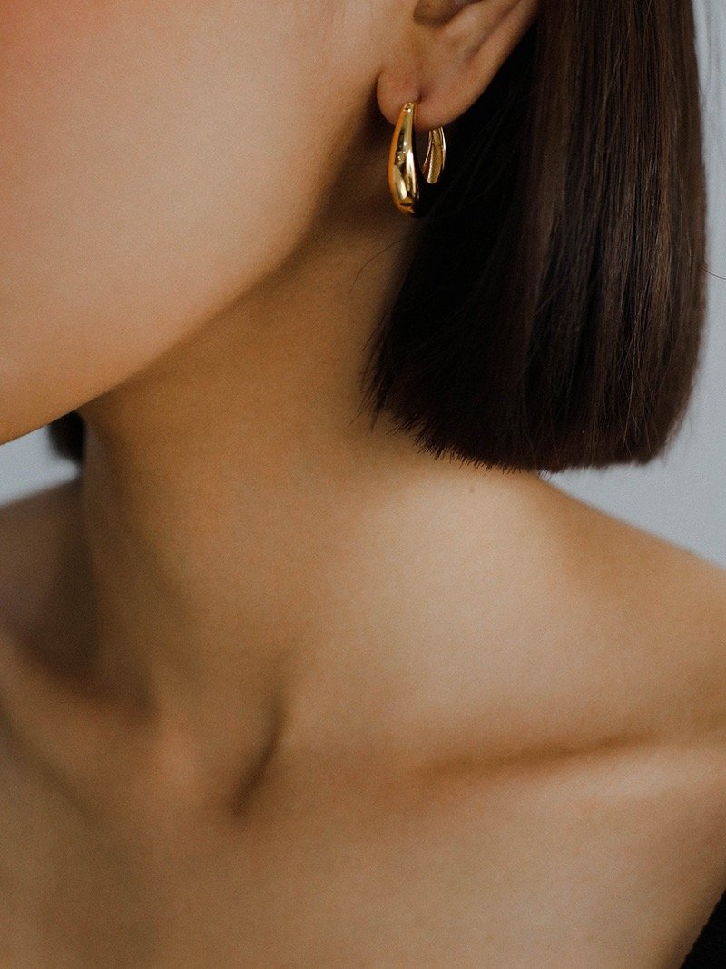 u-shaped sterling silver earrings