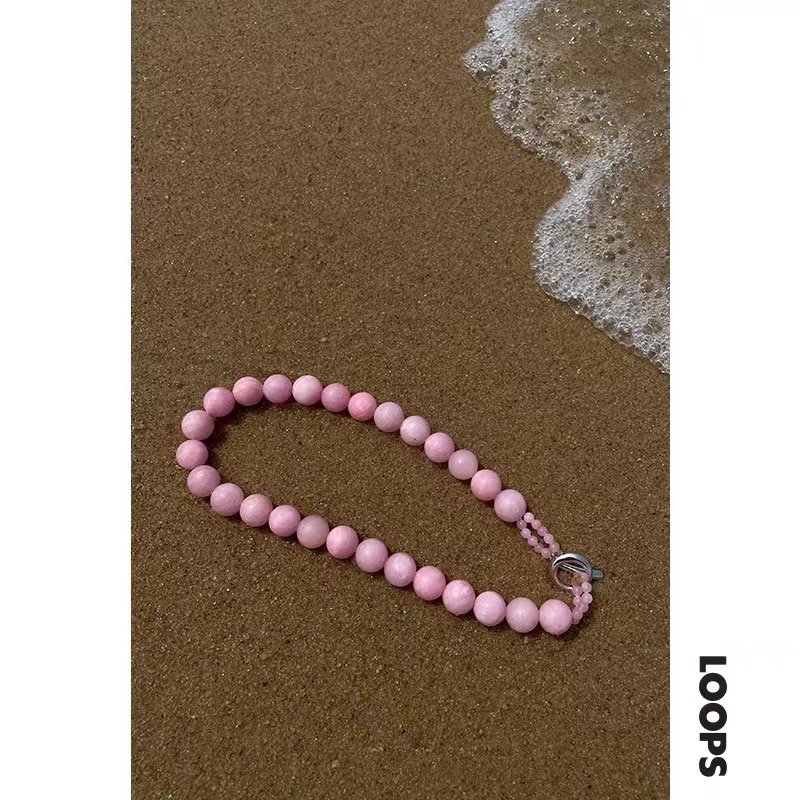 pink crystal necklace